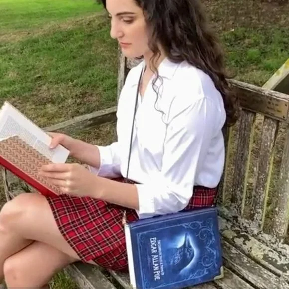 Edgar Allan Poe Book Crossbody Purse - The Raven Handbag - Book Lover Gifts - Picture 7 of 10